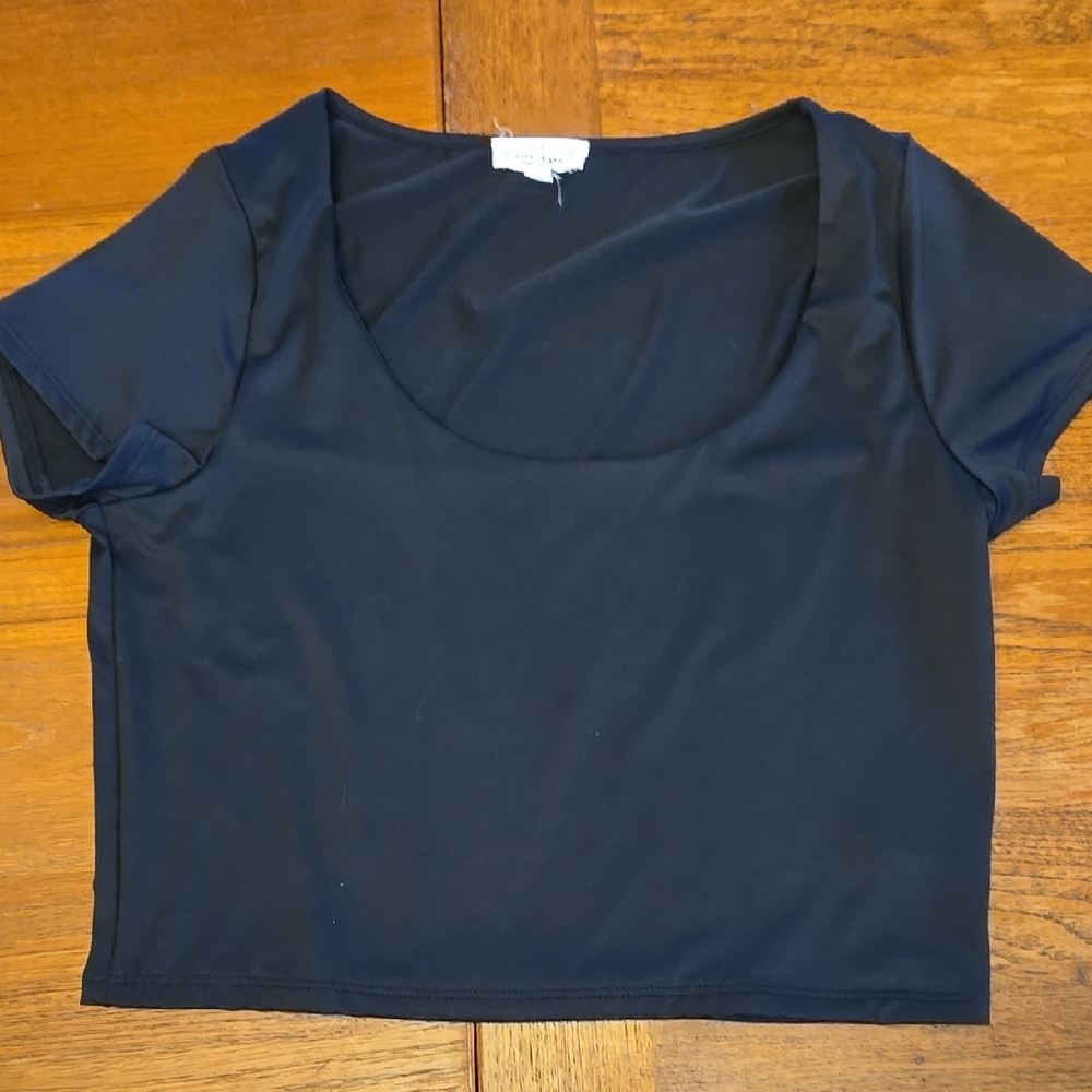 Elegant Black Crop Top